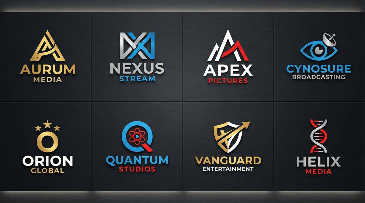 高清无码合作影视品牌Logo墙